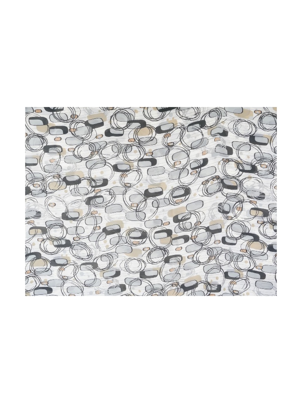 NWOT - Polyester fabric abstract circle design - 1 yard, 60" wide